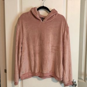Blush Pink Faux Fur Hoodie